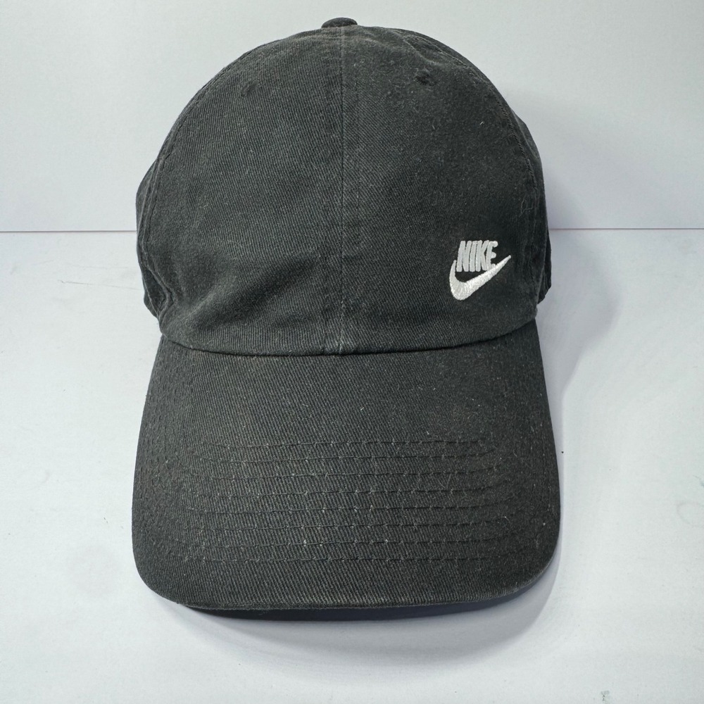 Nike Heritage 86 Adjustable Baseball Cap Black Cotton Futura Logo Hat OSFM